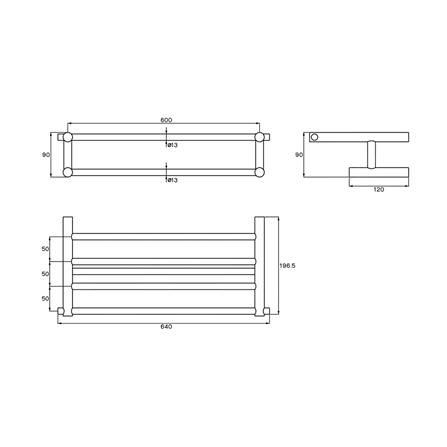 ราวแขวนผ้า WS HE-5013-4 60 ซม. สเตนเลส_1