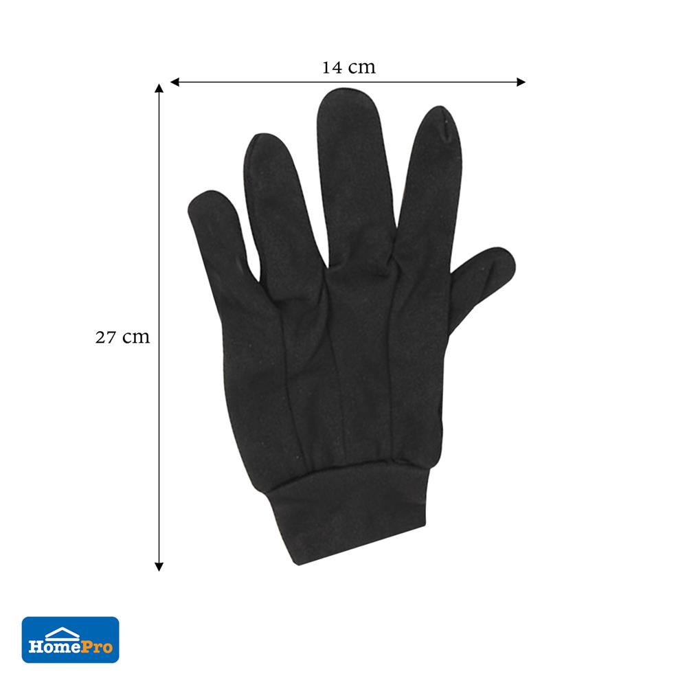 FABRIC GLOVES FITT BLACK