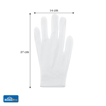 ถุงมือผ้าทีซี FITT สีขาว_4