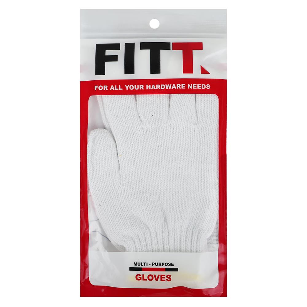 ถุงมือทอ FITT #6 สีขาว