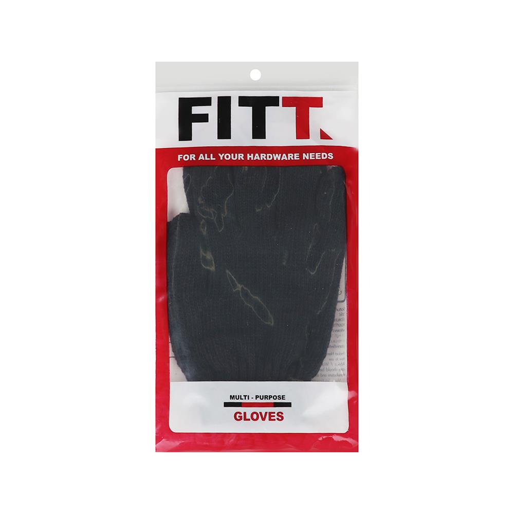 ถุงมือทอทั่วไป FITT #5 สีดำ