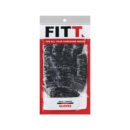 ถุงมือทอโพลีสปัน FITT #7 นิ้ว สีดำ_2