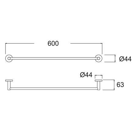 ราวแขวนผ้า AMERICAN STANDARD K-2801-46-N สีโครม_1
