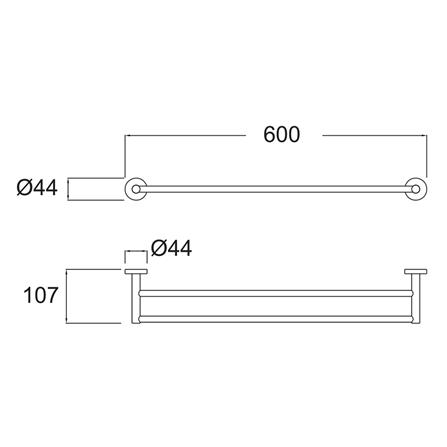 ราวแขวนผ้า AMERICAN STANDARD K-2801-52-N สีโครม_1