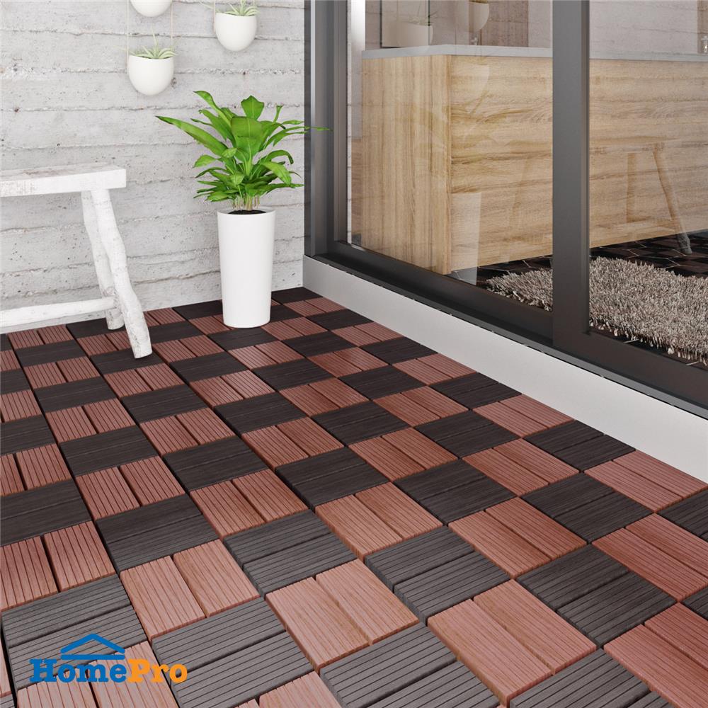 แผ่นทางเท้า SPRING WPC ลายสลับ 30x30 ซม.