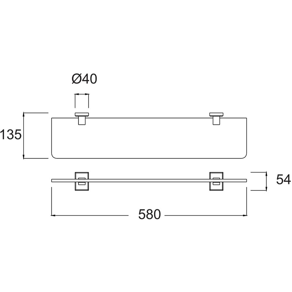 หิ้ง AMERICAN STANDARD K-2501-50-N สีโครม
