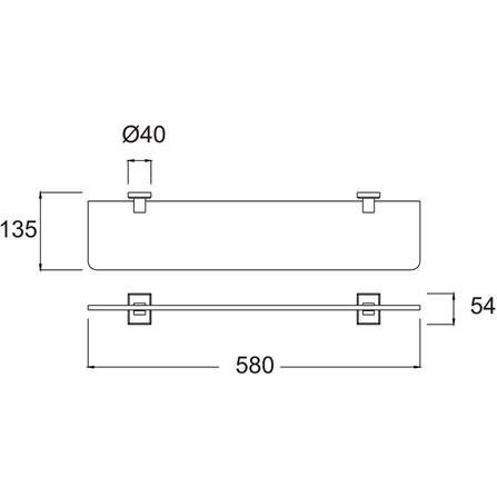 หิ้ง AMERICAN STANDARD K-2501-50-N สีโครม_1