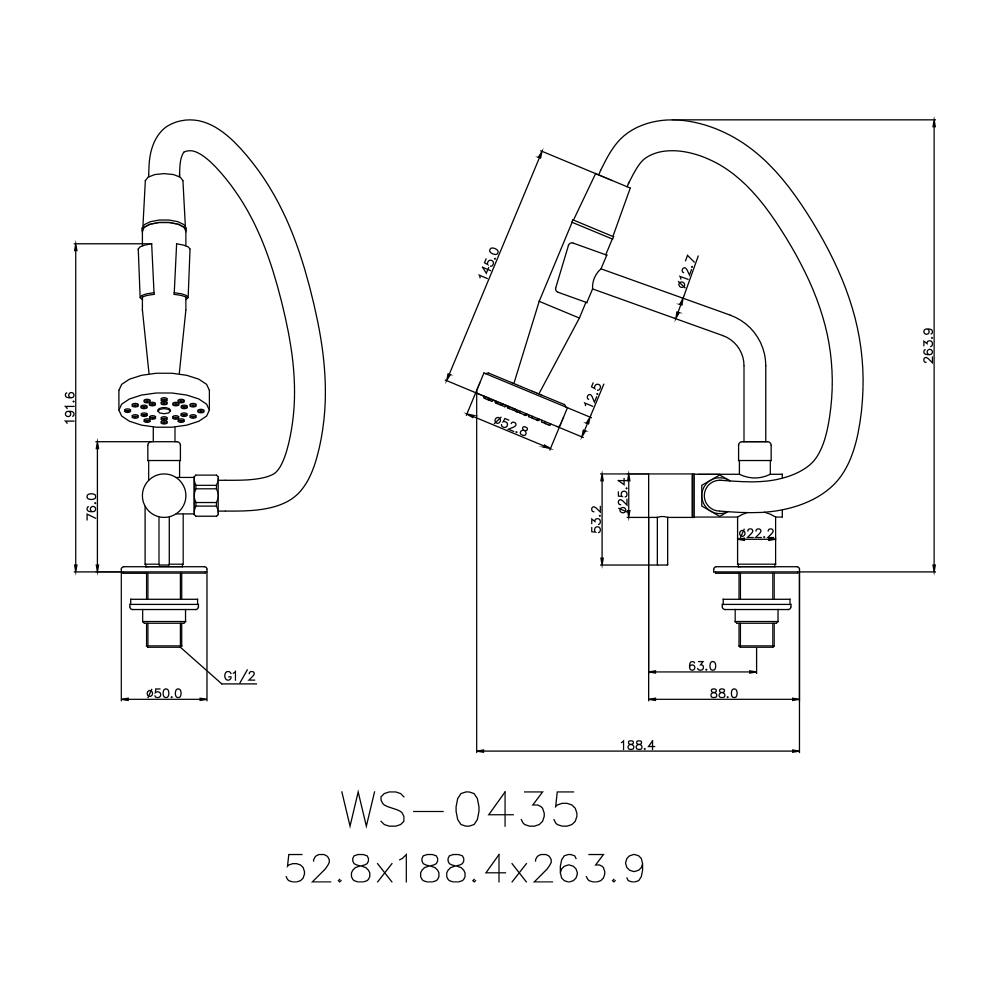ก๊อกซิงค์เดี่ยวเคาน์เตอร์ WS WS-0435 สีเงิน