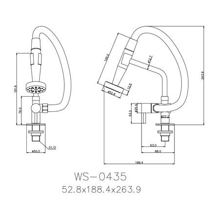 ก๊อกซิงค์เดี่ยวเคาน์เตอร์ WS WS-0435 สีเงิน_2