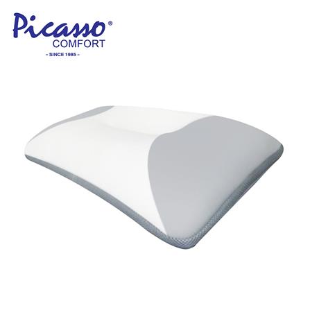 หมอนสุขภาพ เมมโมรี่โฟม PICASSO POSEPEDIC 14x24 สีเทา_0