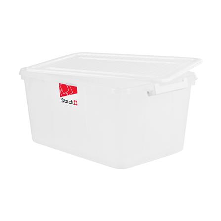 กล่องเก็บของ มีล้อ ฝาล็อค STACKO 2555 35.5 ลิตร สีขาว_2