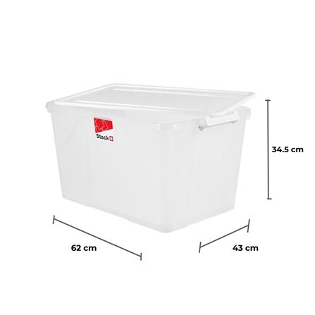 กล่องเก็บของ มีล้อ ฝาล็อค STACKO 2556 66 ลิตร สีขาว_6