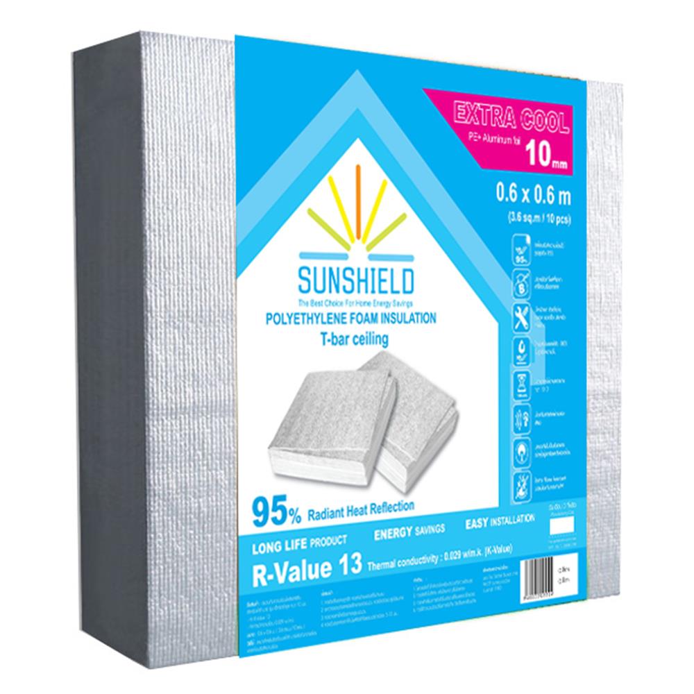 ฉนวนกันความร้อน PE SUNSHIELD หนา 10 มม. 60x60 ซม.