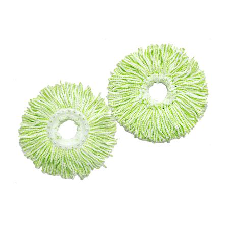 อะไหล่ม็อบไมโครไฟเบอร์กลม POWER GREEN SP1201 10 นิ้ว สีขาว_0