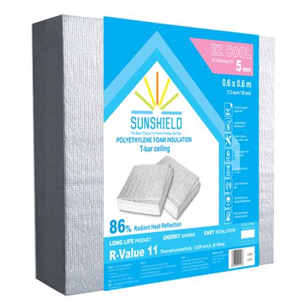 ฉนวนกันความร้อน PE SUNSHIELD หนา 5 มม. 60x60 ซม.