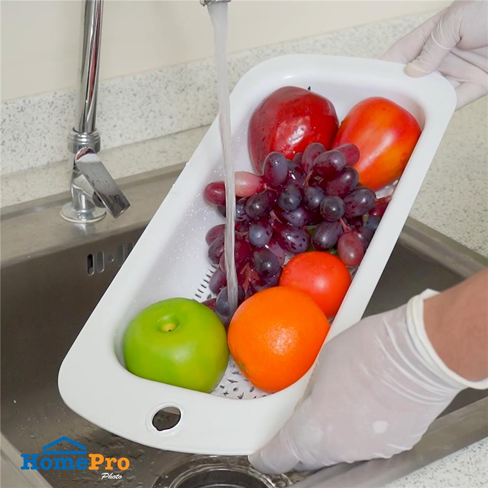 ตะกร้าพลาสติกอเนกประสงค์ PARNO สีขาว