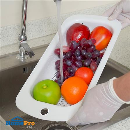 ตะกร้าพลาสติกอเนกประสงค์ PARNO สีขาว_6