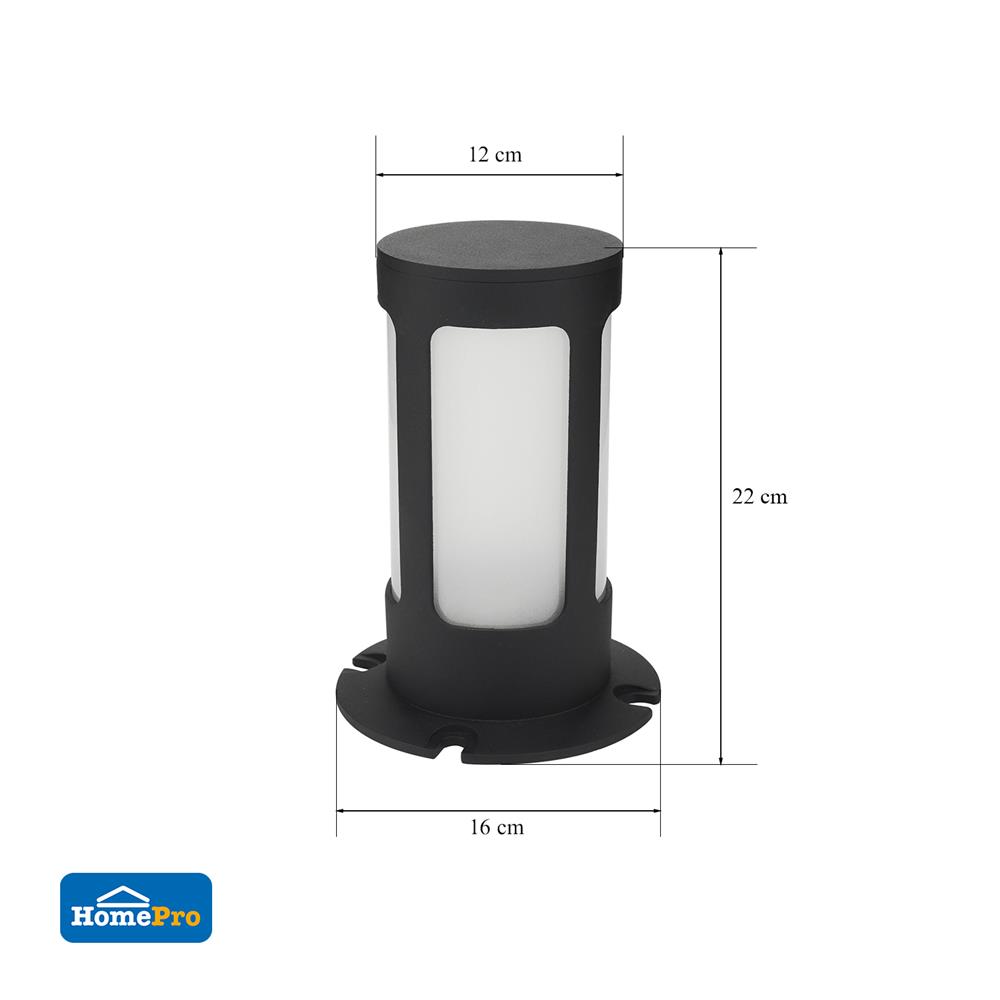 ไฟหัวเสา BO-F657 CARINI AL MD สีดำ