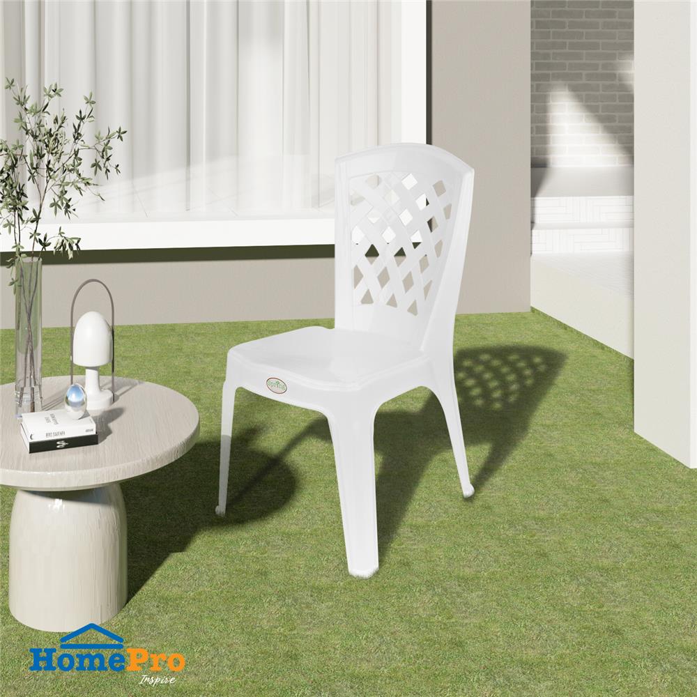 เก้าอี้พลาสติก SPRING CC07 สีขาว