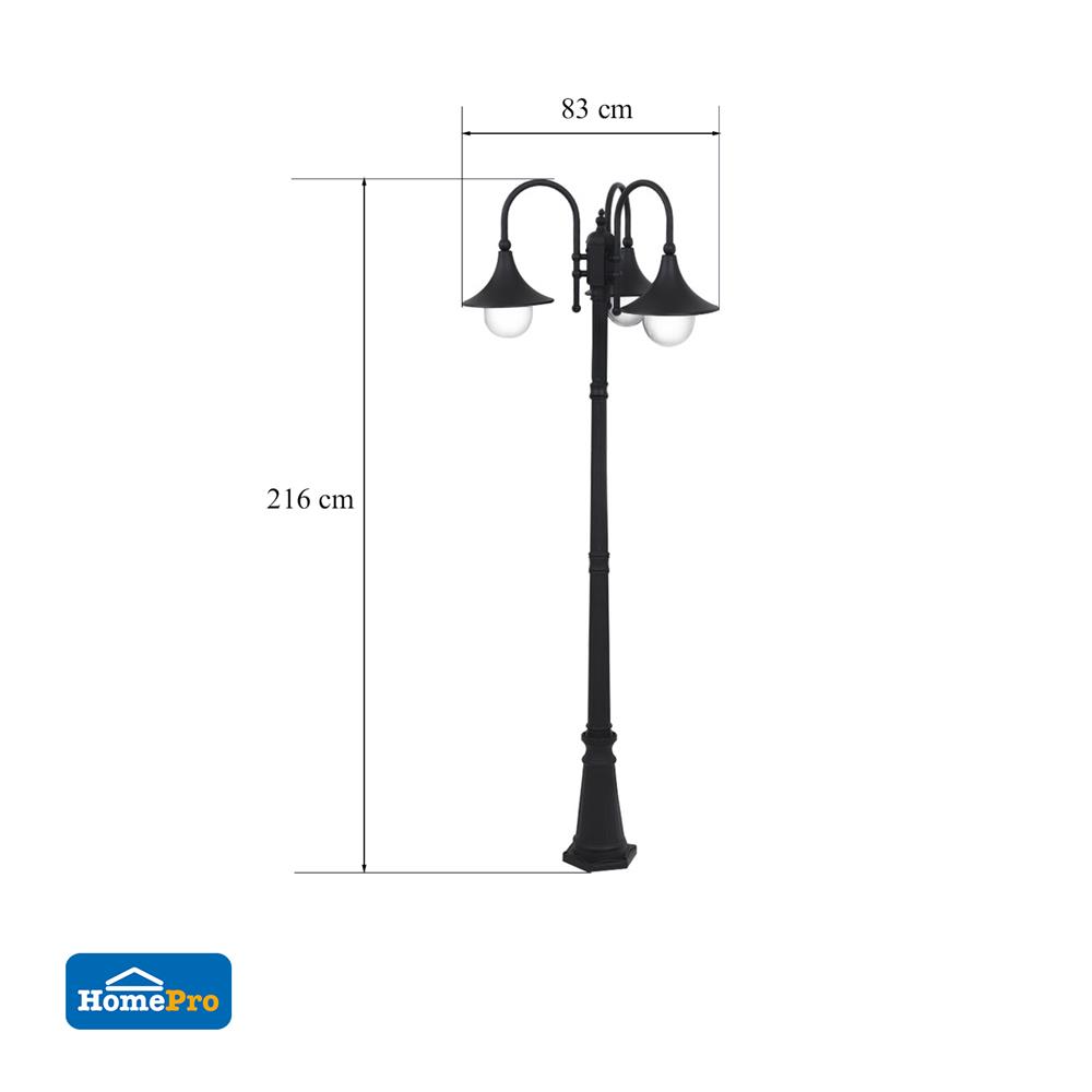 ไฟสนาม CARINI 430/3F สีดำ 3 หัว