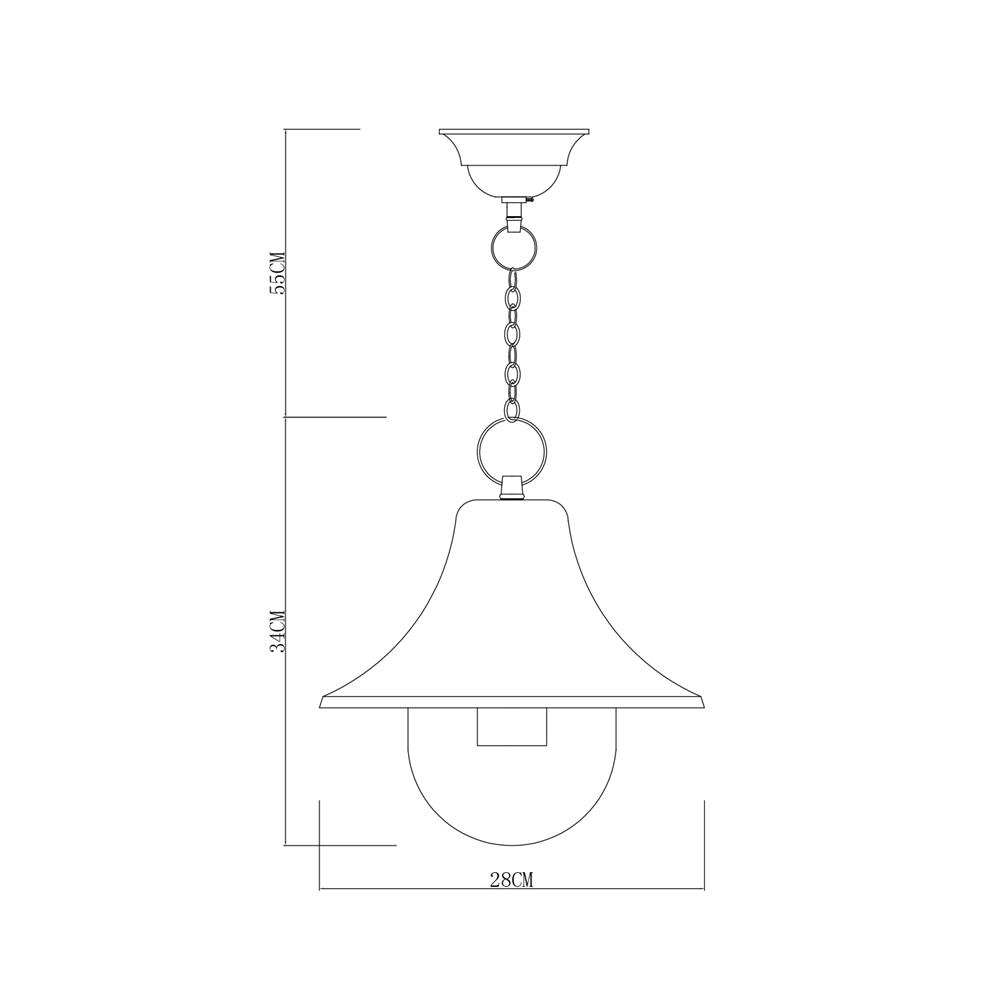 ไฟช่อภายนอก CARINI 430/H BK สีดำ