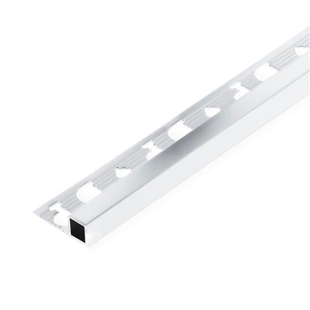 คิ้วอะลูมิเนียมแบบเหลี่ยมกลาง DP 9 มม. 2.5 ม. สีเงิน