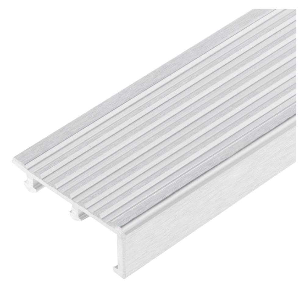 จมูกบันไดอะลูมิเนียม DP NAC 50 1.2ม. สีเงินปัดลาย