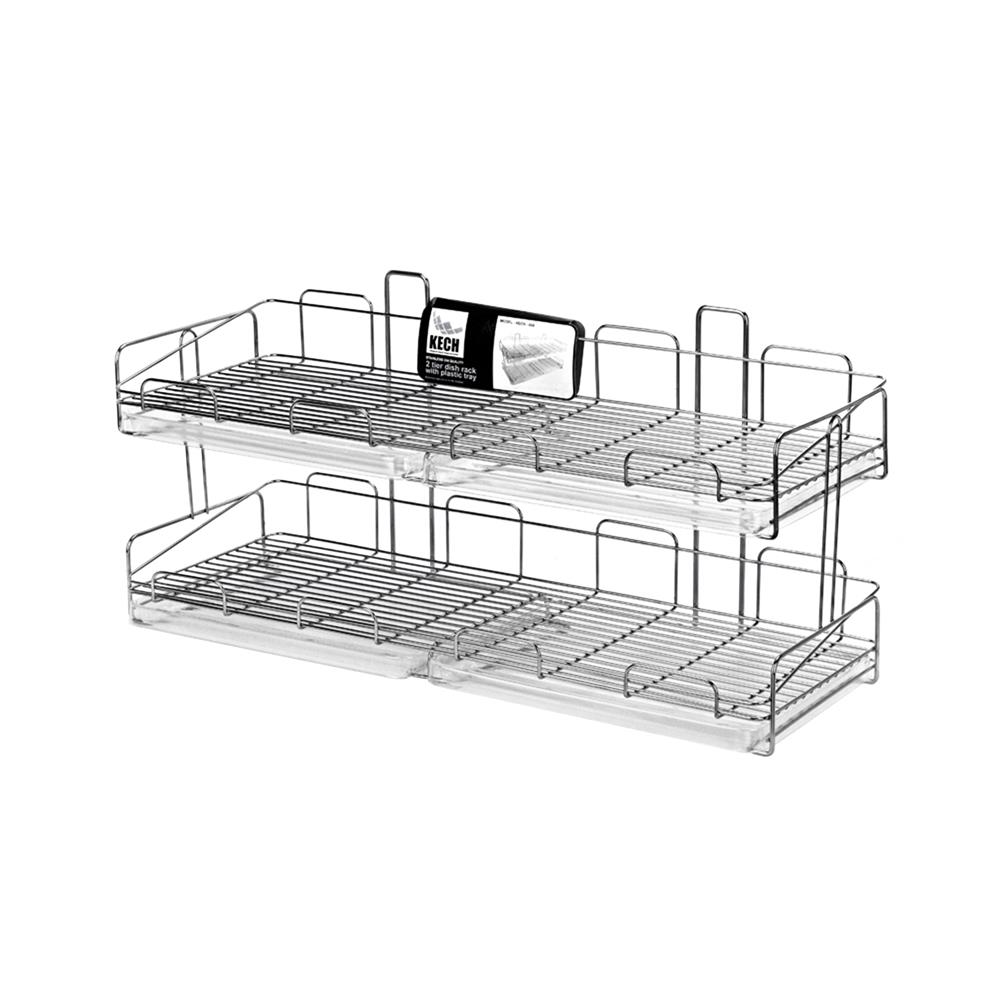 ชั้นคว่ำจานติดผนังสเตนเลส64cm2ชั้นKECH_0