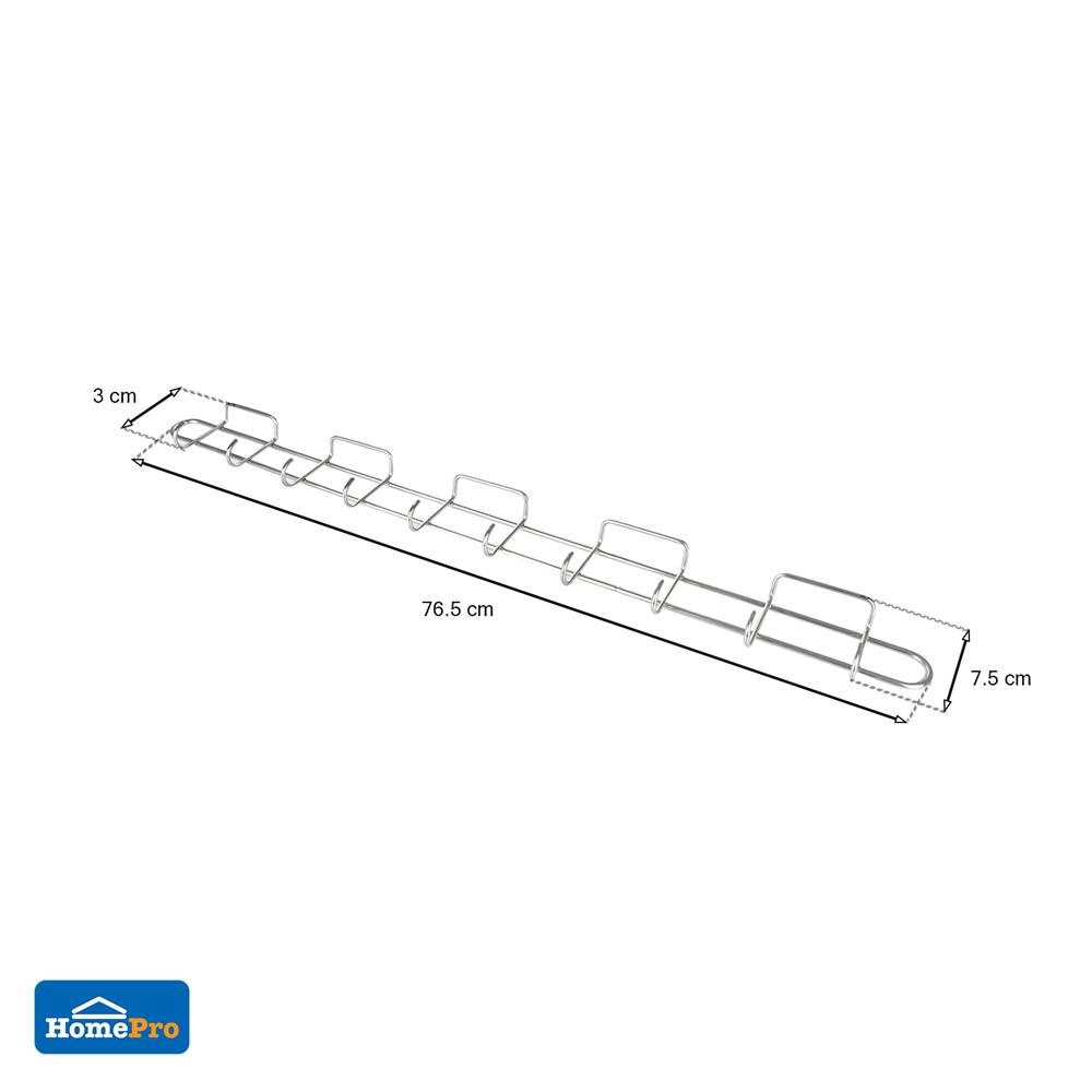ราวแขวนสเตนเลส76.5cm 10ตะขอKECH-013