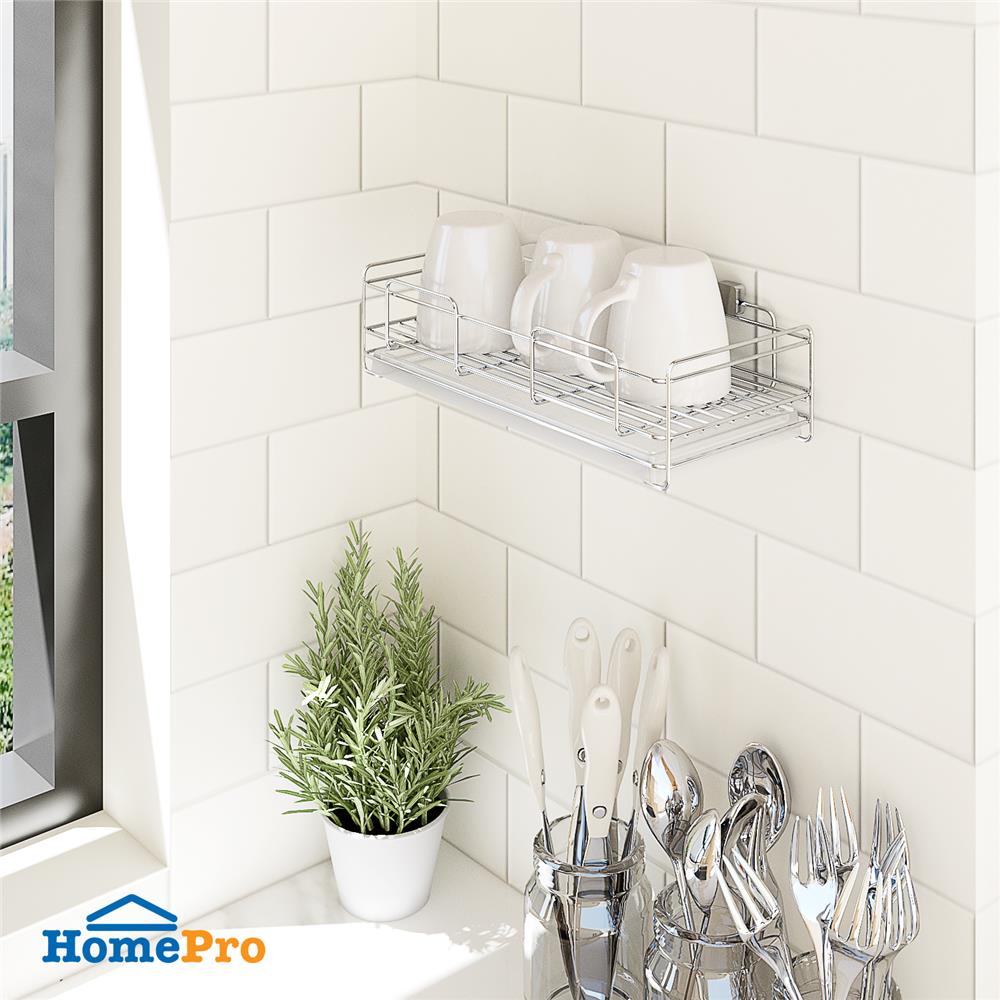 ชั้นแขวนสเตนเลสพร้อมถาด1ชั้นKECH-014