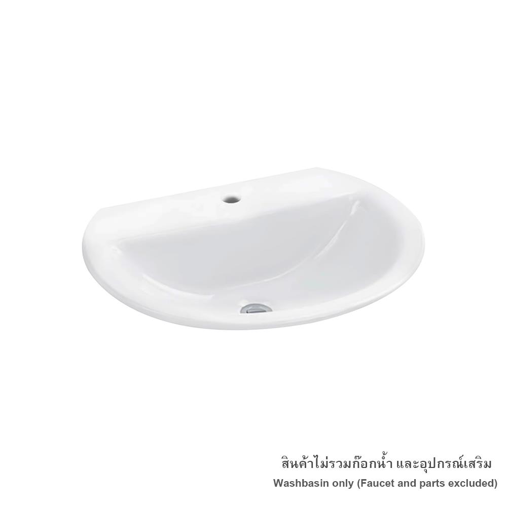 อ่างล้างหน้าฝังบนเคาน์เตอร์ AMERICAN STANDARD TF-0452-WT สีขาว