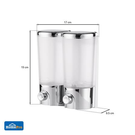 ที่กดสบู่ 2 ช่อง MOYA TG111C-2 สีใส-โครม_5