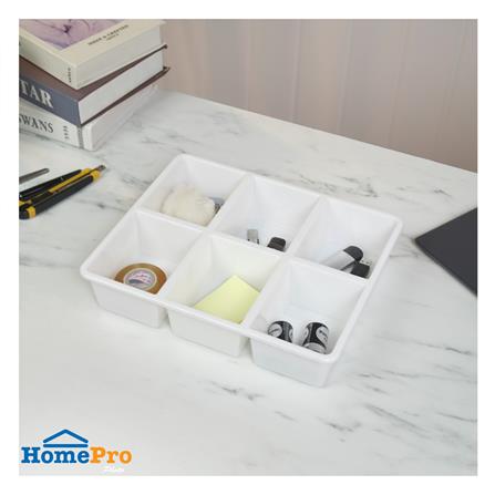 กล่องแบ่งช่อง 6 ช่อง STACKO TLR-106 29x23.8x6.3 ซม. สีขาว_4