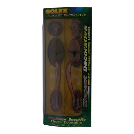 มือจับประตูใหญ่ SOLEX 6840 สีทองแดงรมดำ_0