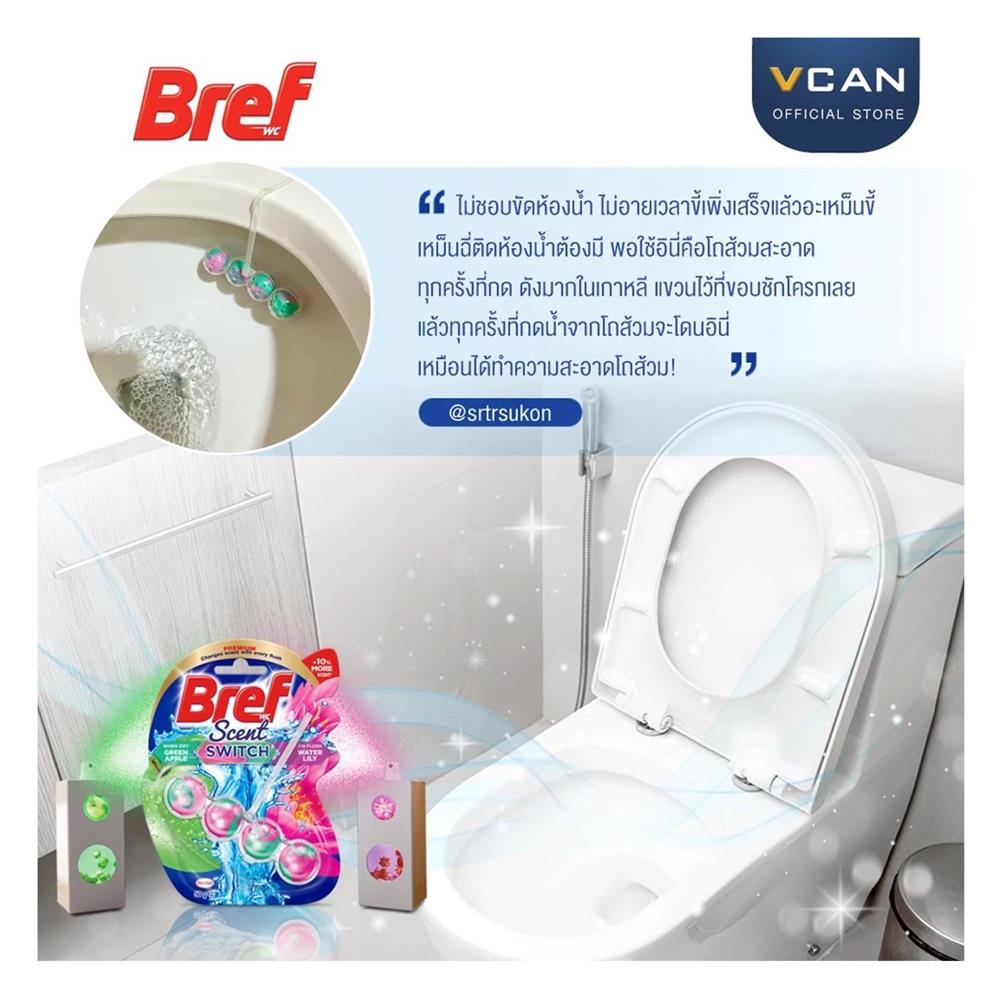 ก้อนดับกลิ่นสุขภัณฑ์ 4IN1 BREF DELUXE DELICATE MAGNOLIA 50 ก.