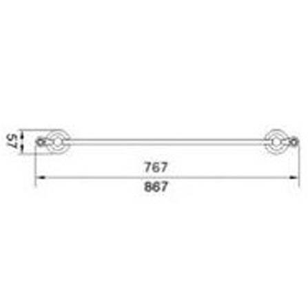 ราวแขวนผ้า HAFELE 495.80.056 สีโครม_1