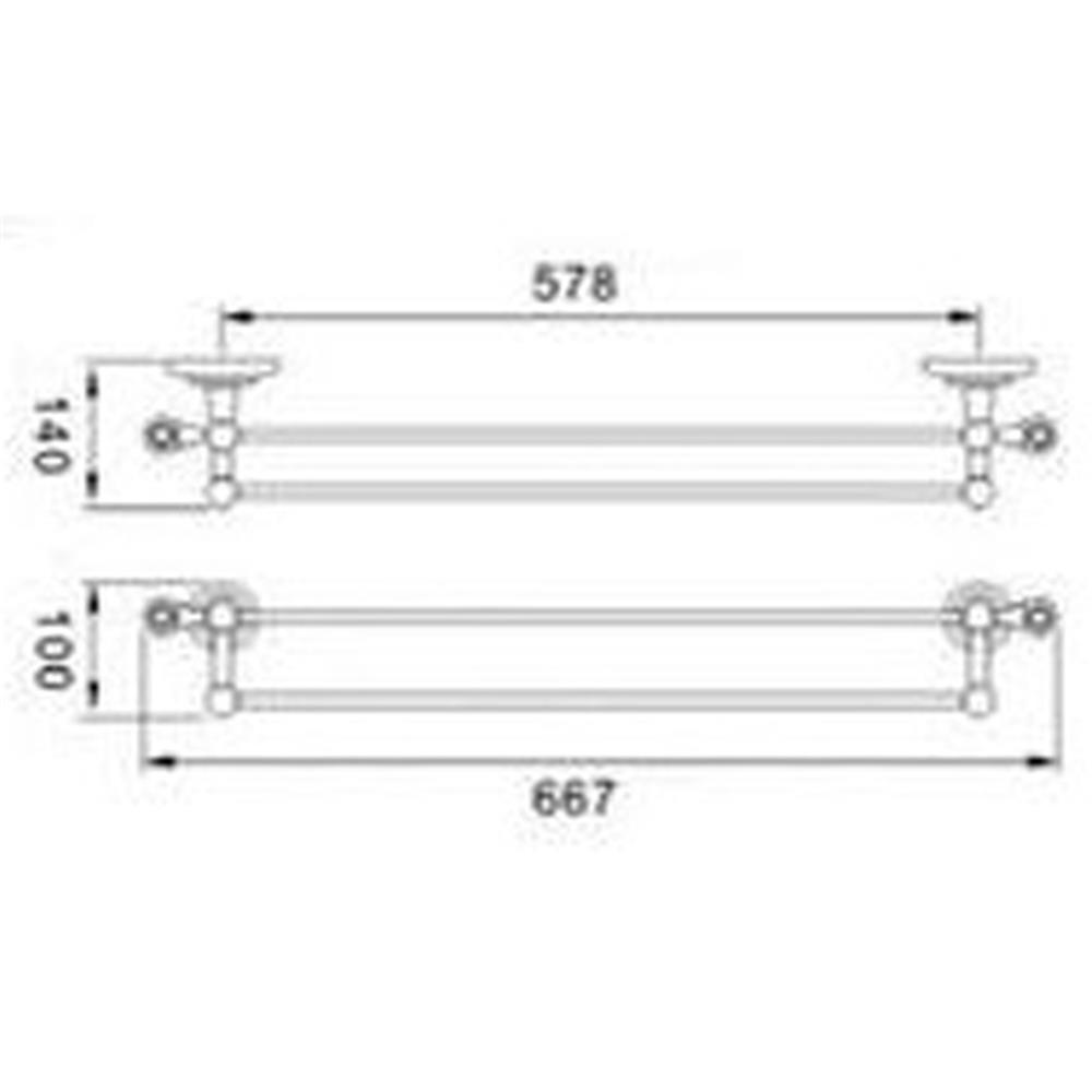 ราวแขวนผ้า HAFELE 495.80.057 สีโครม