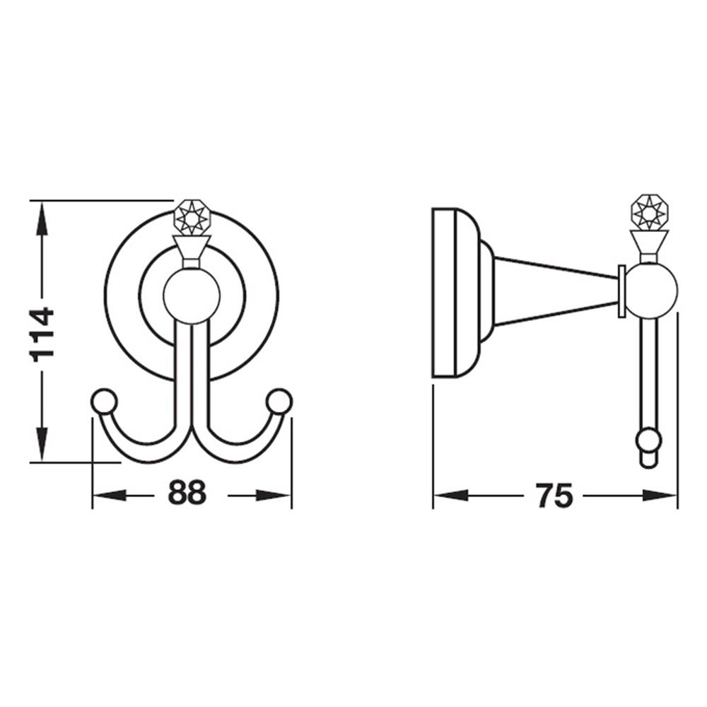 ขอแขวนผ้า HAFELE 495.80.051 สีโครม