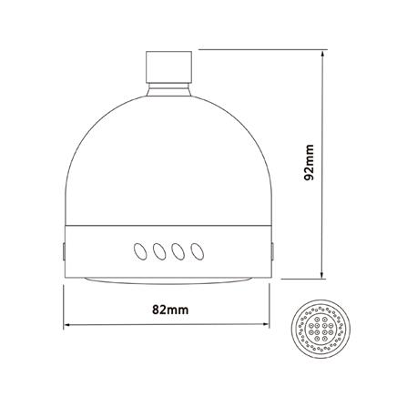 ฝักบัวก้านแข็ง NOVABATH IS-225 10 ซม._1