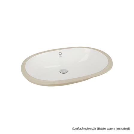 อ่างล้างหน้าฝังใต้เคาน์เตอร์ MOYA 864 สีขาว