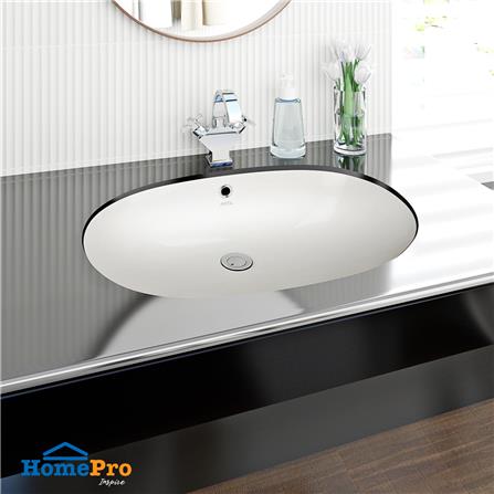 อ่างล้างหน้าฝังใต้เคาน์เตอร์ MOYA 864 สีขาว_2