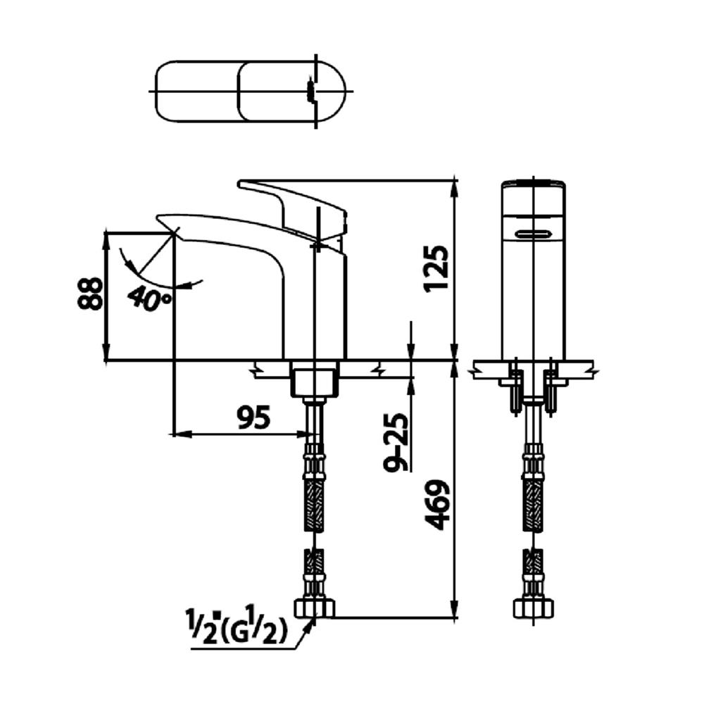 ก๊อกอ่างล้างหน้าเดี่ยว COTTO CT1041A