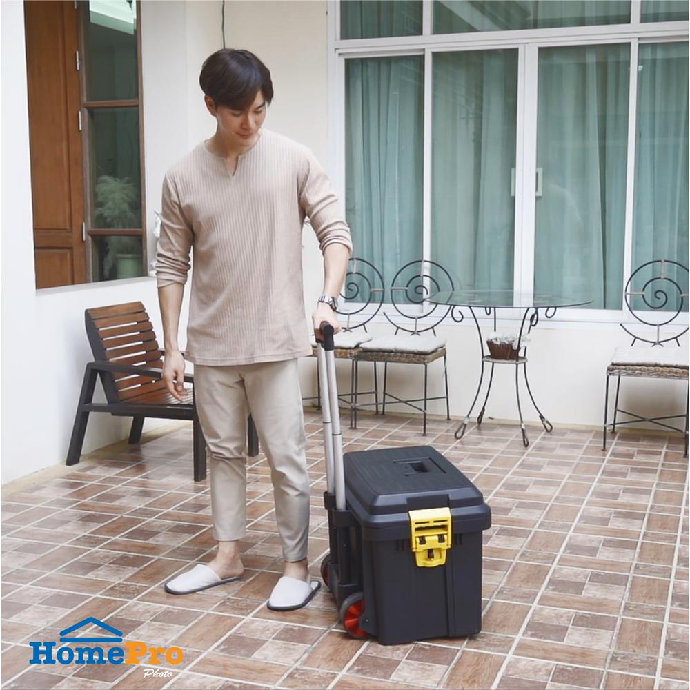 กล่องเครื่องมือพลาสติกล้อลาก MATALL HL3042-G สีดำ/เหลือง