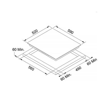 เตาฝังเซรามิก FRANKE FHF605 604C T 60 ซม._1