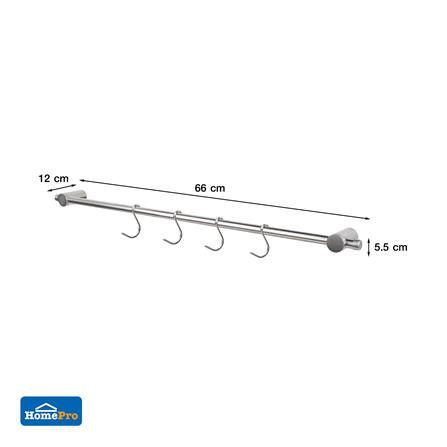 ราวแขวนสเตนเลส 60 ซม. 4 ตะขอ KECH-500S_4