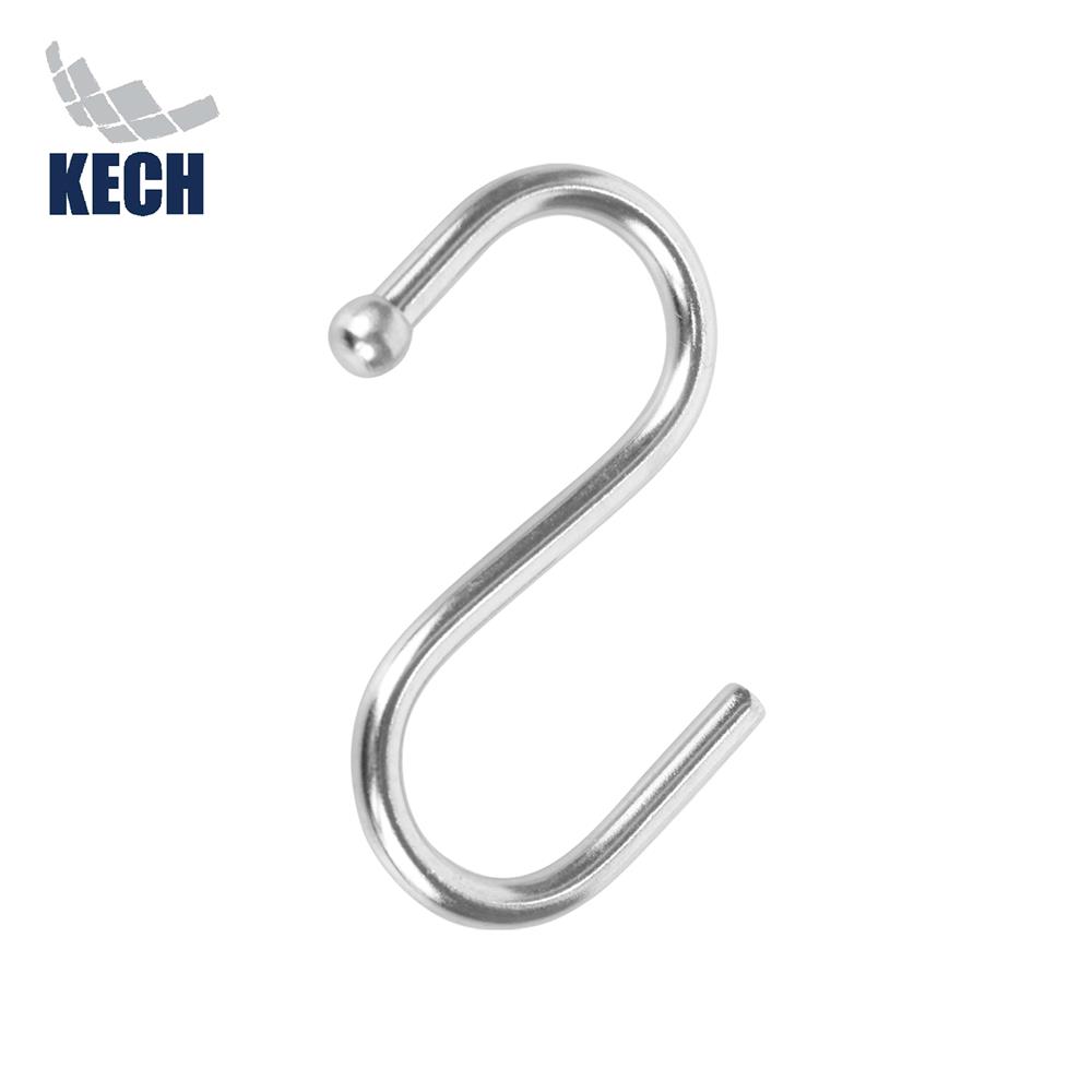 ชุดตะขอแขวนสเตนเลส6ตัวทรง S KECH