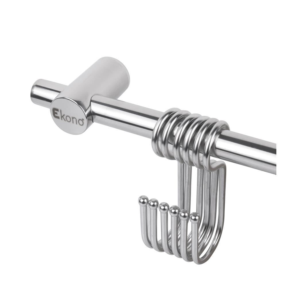 ราวแขวนสเตนเลส 100 ซม. 6 ตะขอJ EKONO