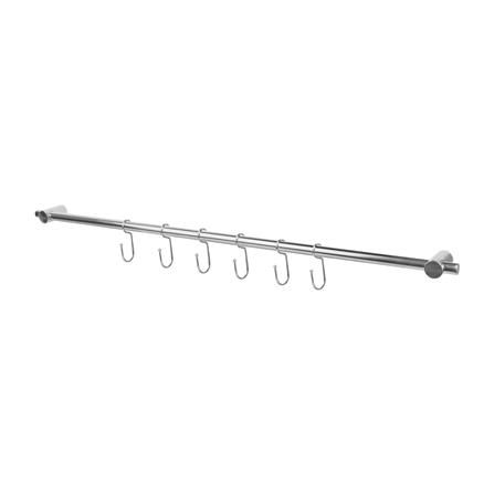 ราวแขวนสเตนเลส 100 ซม. 6 ตะขอJ EKONO