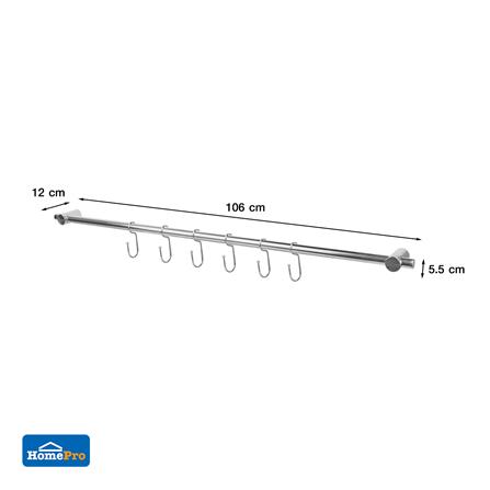 ราวแขวนสเตนเลส 100 ซม. 6 ตะขอJ EKONO_3