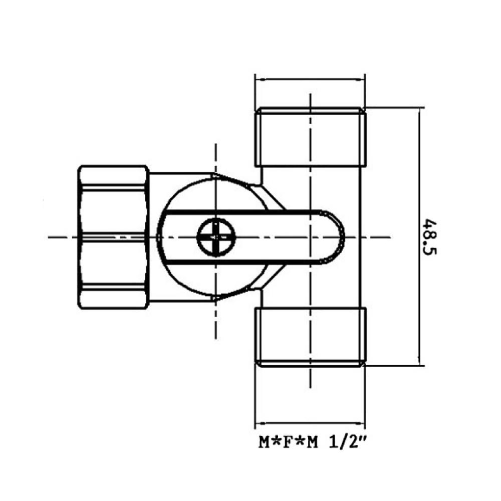 มินิบอลวาล์ว PP MMM 1/2 นิ้ว สีน้ำเงิน